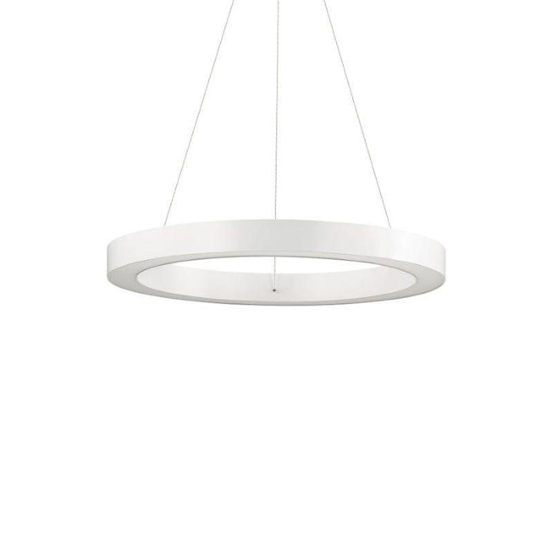Weiße ringförmige LED Pendelleuchte Oracle Ø:50cm
