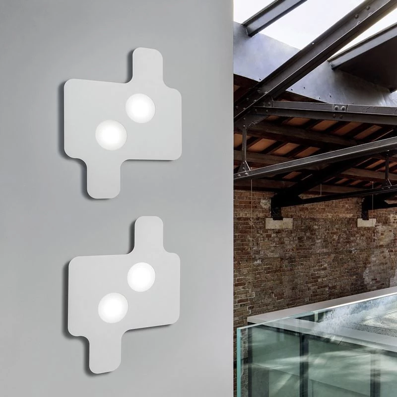 Moderne LED Wandleuchte Puzzle Braga PL50 in weiß