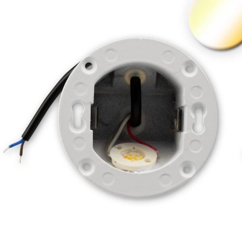Sys wall 230V LED recessed wall lamp round 2, IP44