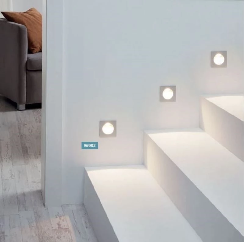 Angular LED step spotlight Zarate in white