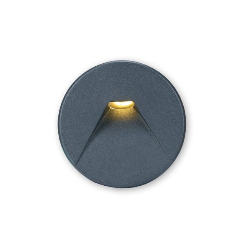 Sys wall 230V LED recessed wall lamp  round 2, IP44