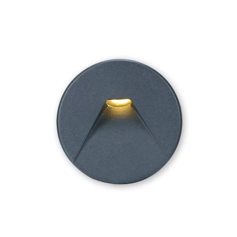 Sys wall 230V LED recessed wall lamp round 2, IP44