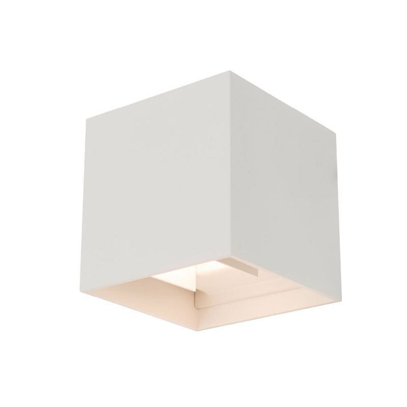 Bathroom LED wall light cube Riko IP44 white