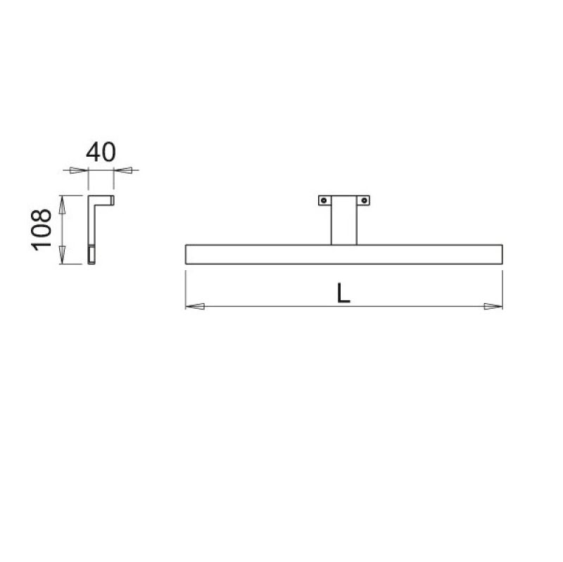 LED mirror lamp Aalto chrome 50cm