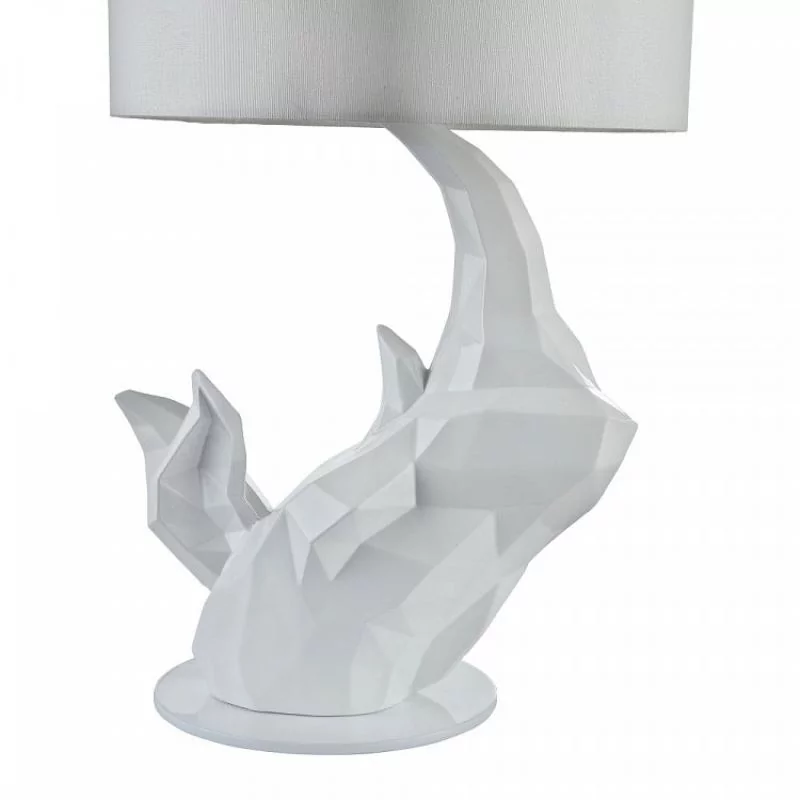 Deatil von Schirm Tischlampe Nashorn von Maytoni in weiß