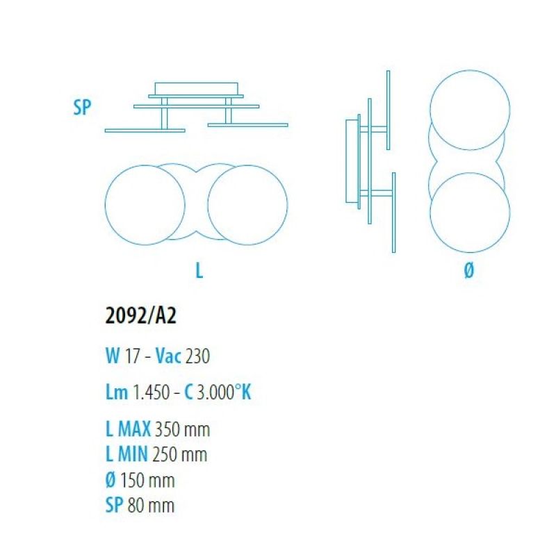 Braga LED wall lamp Nuvola