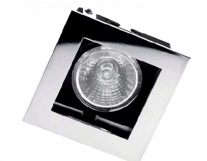 Square recessed spotlight Ref. 186 chrome