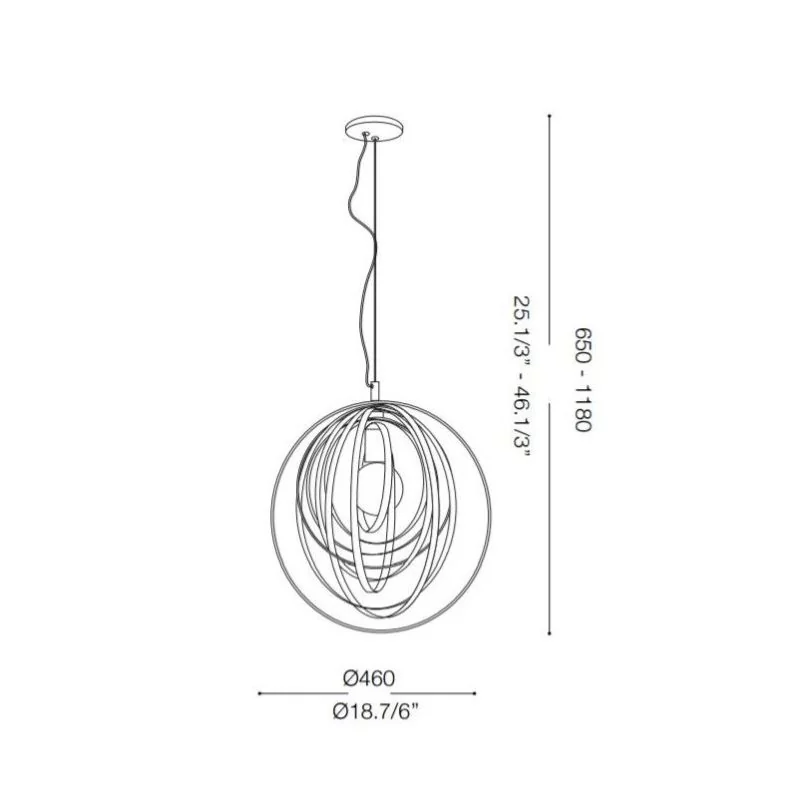 Ideal Lux Dico globe pendant lamp