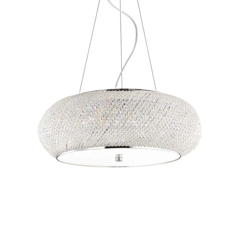 Round crystal hanging lamp Pasha: Ø 55cm