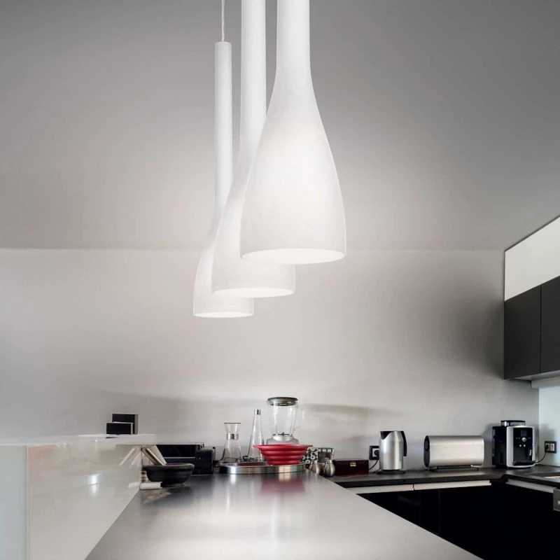 Long pendant lamp Flut small suitable for the kitchen island