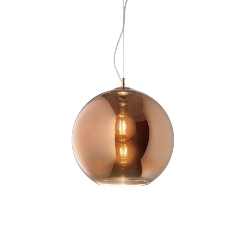 Ideal Lux Nemo pendant lamp glass ball copper