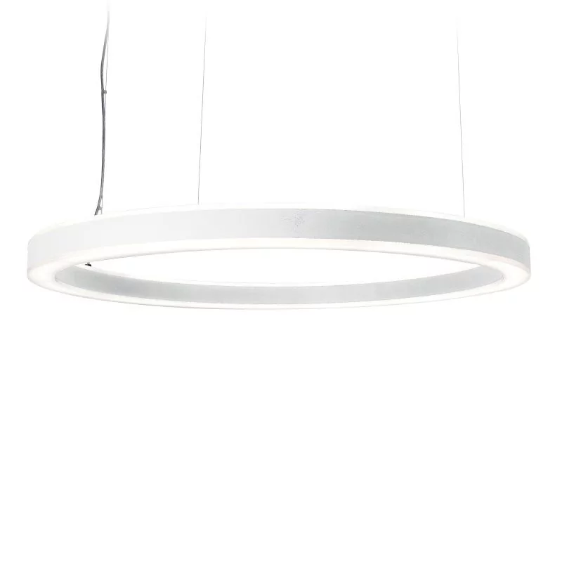 Ring-shaped LED pendant light Halo by Planlicht in white