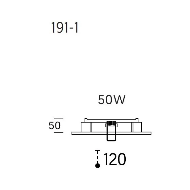 Onok 191 recessed spotlight white