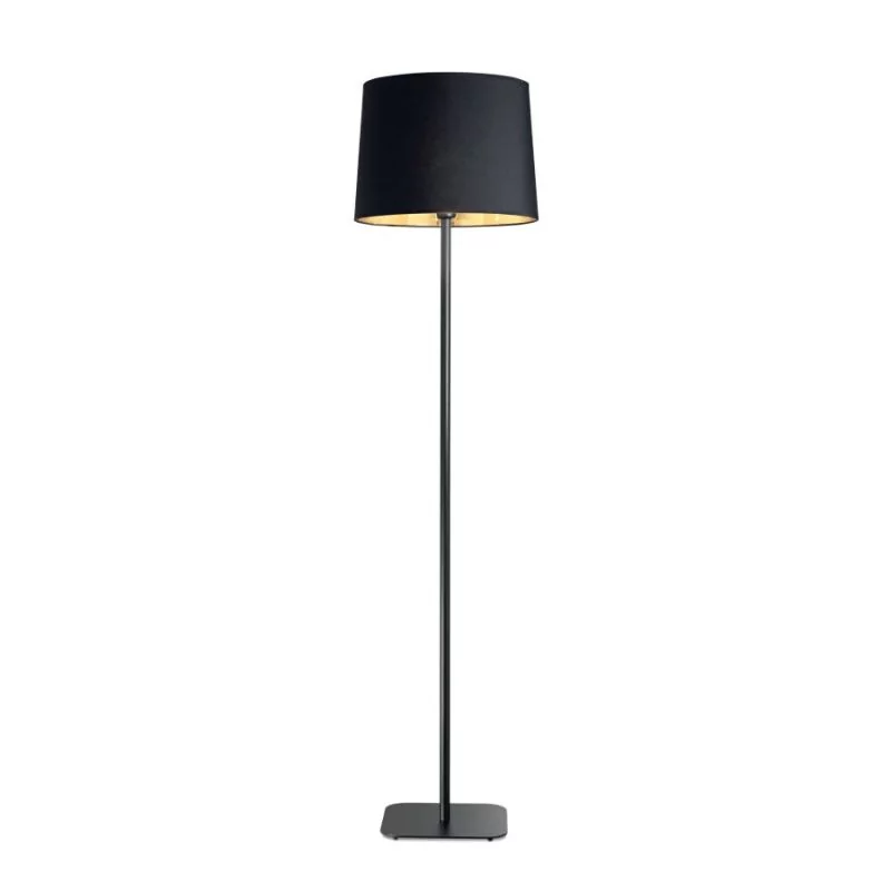 Wohnzimmer Stehlampe Nordik mit Lampenschirm in schwarz gold