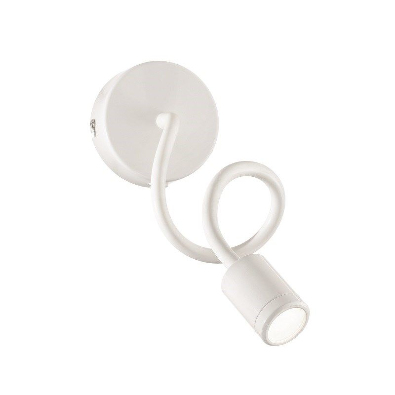 Flexible LED bedside light with gooseneck - white