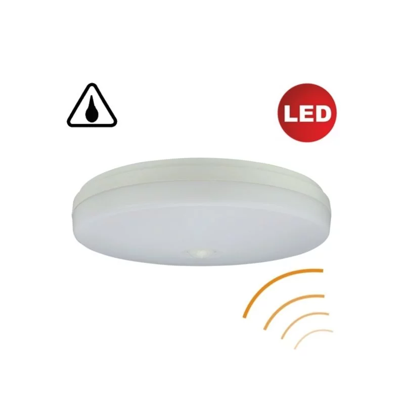 Flache runde Infrarot Sensor Decken oder Wandleuchte 20W LED in warmweiss