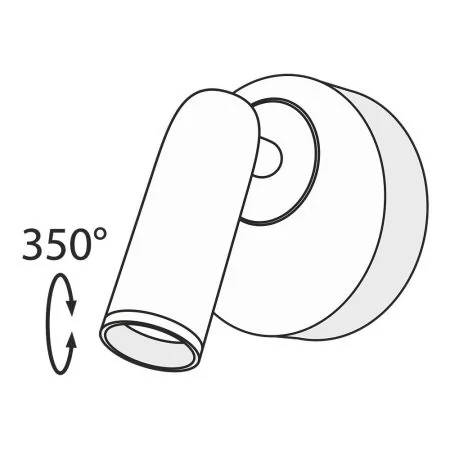 Sketch of swivel lamp head