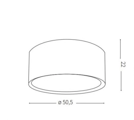Skizze von Deckenlampe Wheel PL3 in weiss