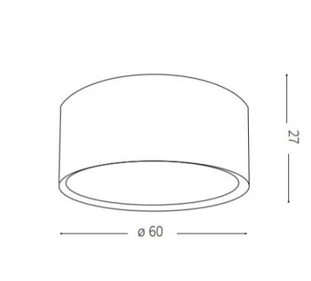 Skizze von Deckenleuchte Wheel Ø:60cm