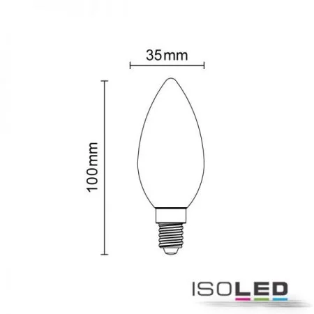 E14 LED candle lamp milky 4W warm white dimmable