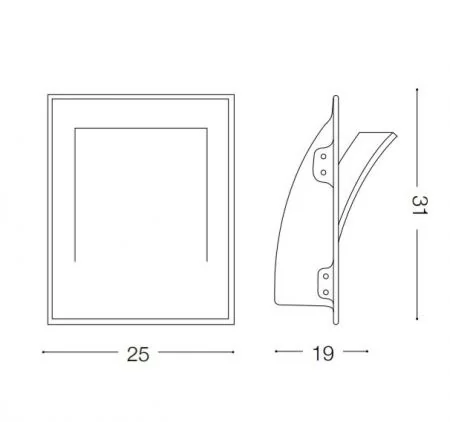 Ideal Lux Foglio plaster recessed wall lamp E14