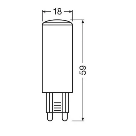 Skizze von G9 LED Lampe