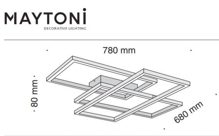 Maytoni Rida LED ceiling light black