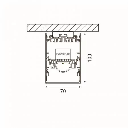 Planlicht Pure2 IP54 LED ceiling lamp outdoor