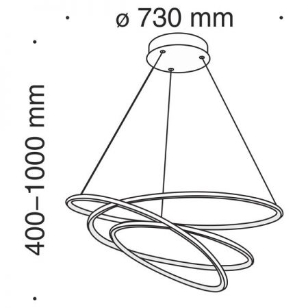 Maytoni LED pendant lamp Nola Ø:73cm