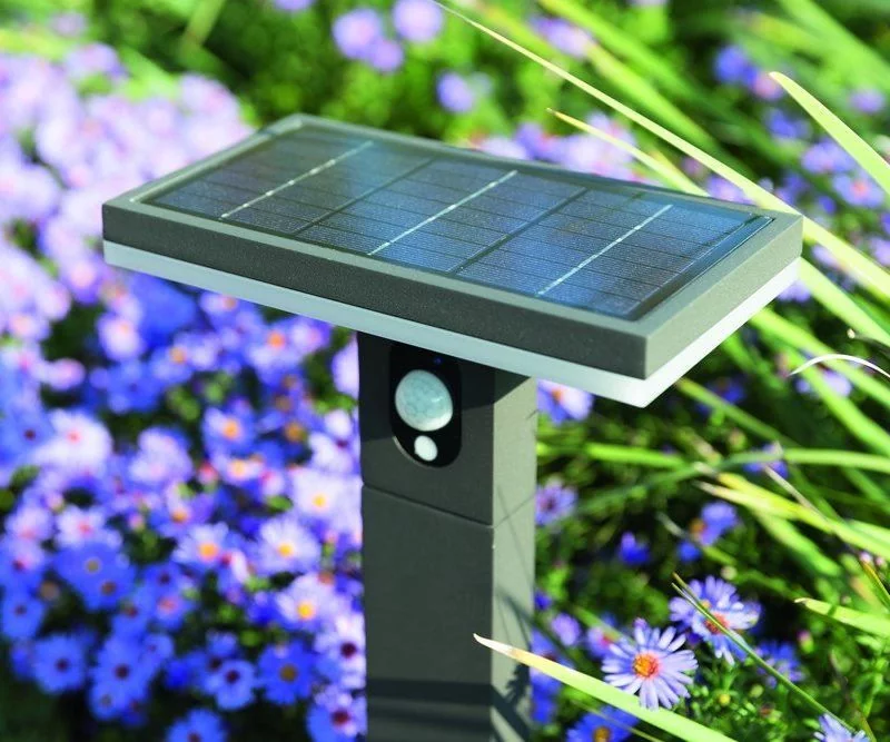 Solar LED pedestal lamp Ariane with sensor 60cm