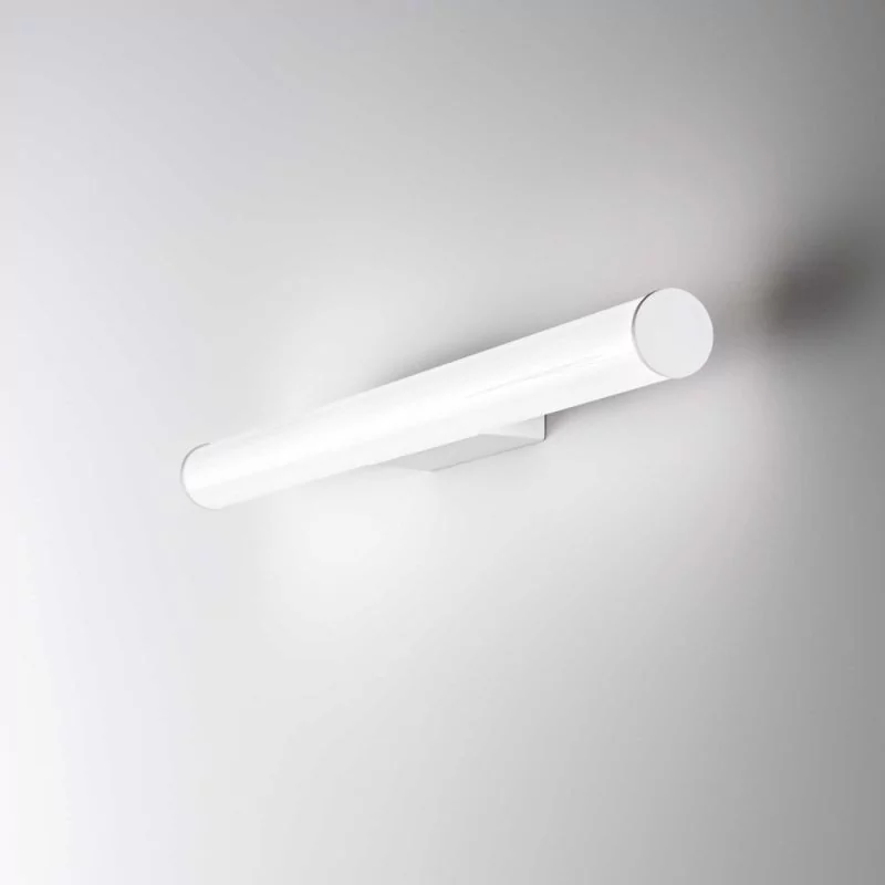 Cylindrical bathroom mirror luminaire Pretty in white