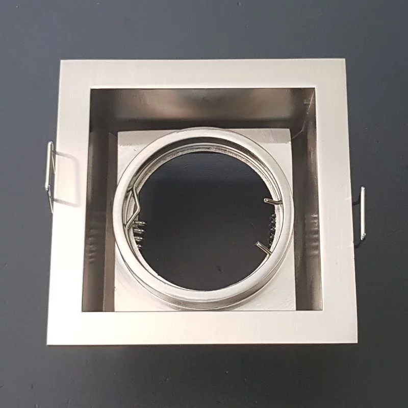 Square recessed spotlight Til nickel brushed