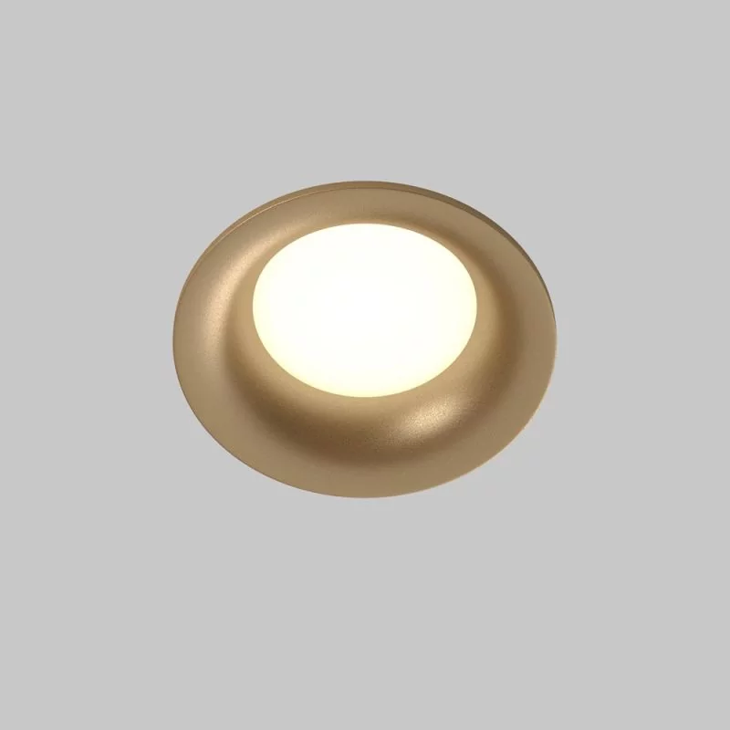 Runder Badezimmer Decken-Einbaustrahler Slim in Gold