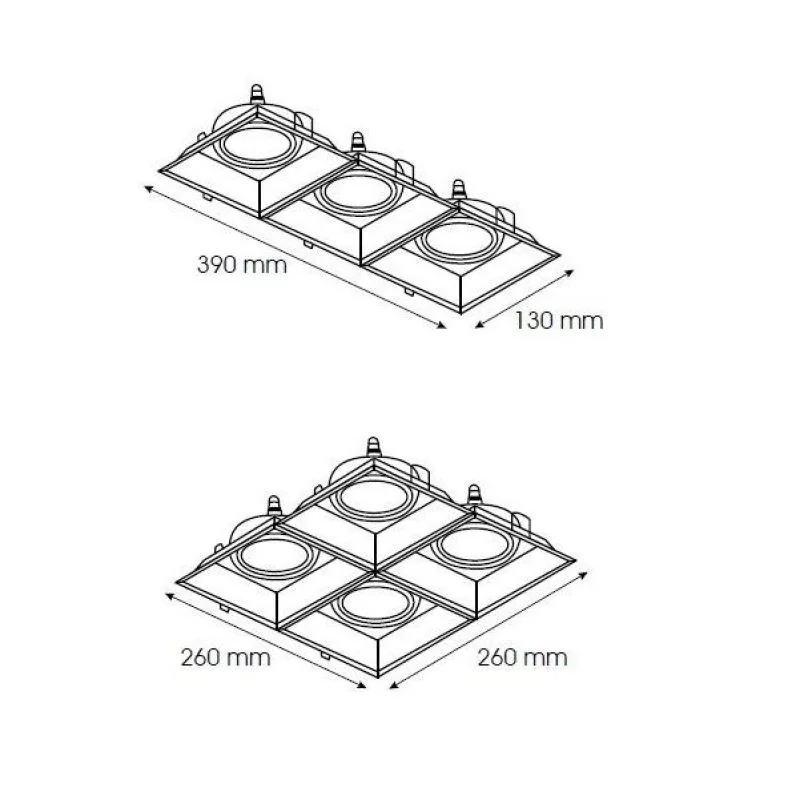 Sula recessed spotlight GU10 white