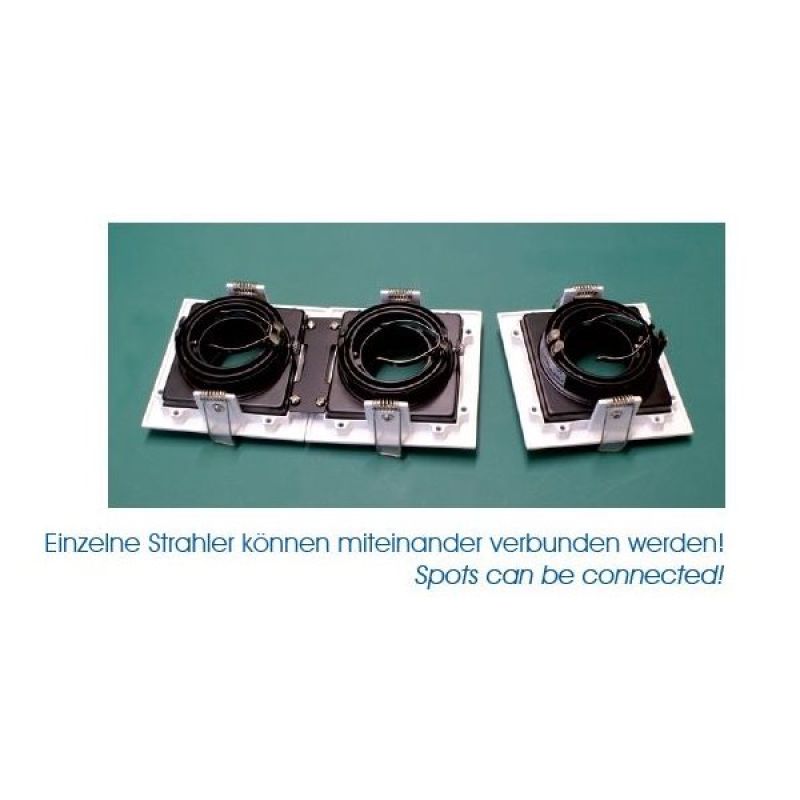 Square downlight Sulima GU10 white black