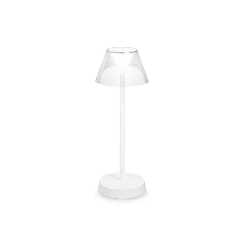 Kabellose Tischlampe in Weiß