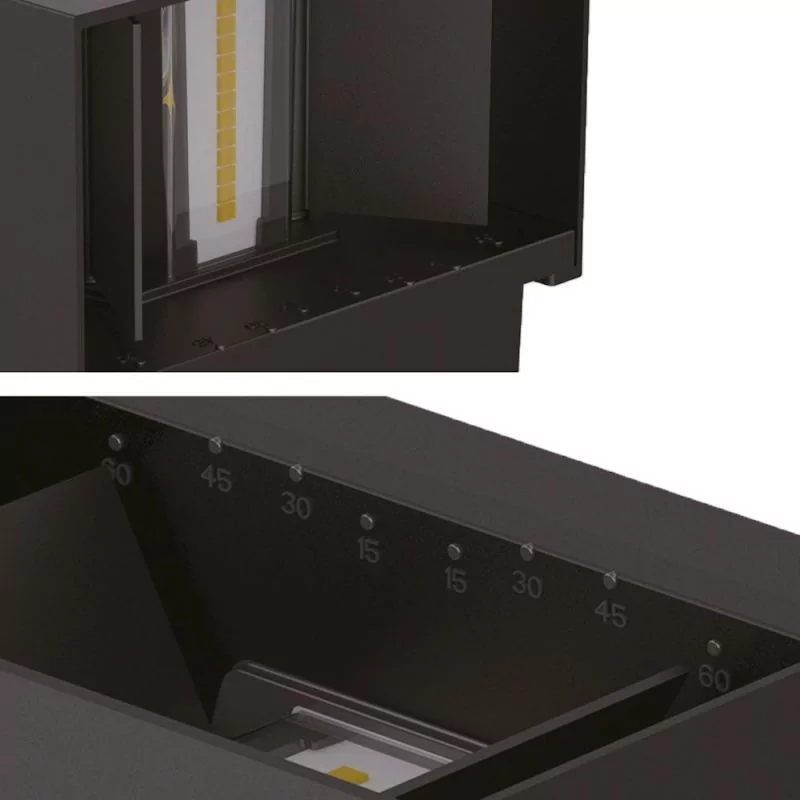 Lichtkegel 15-120° einstellbar