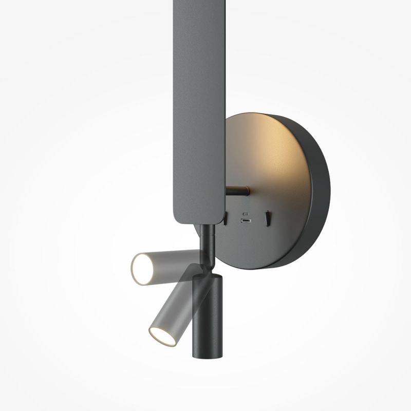Preview: LED Wandleuchte Combo mit schwenkbaren Lesespot