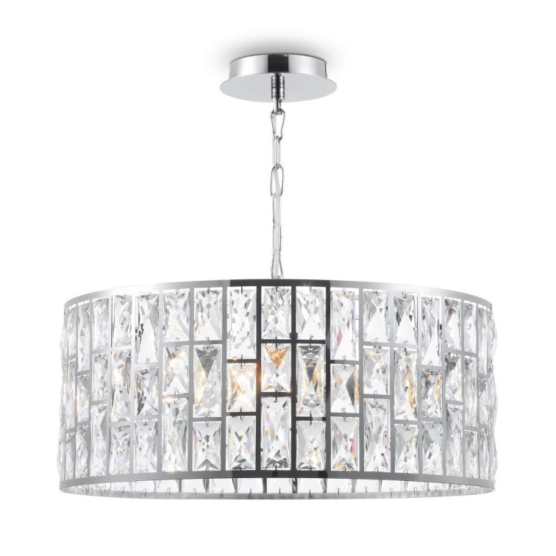 Round crystal ceiling lamp Gelid from Maytoni