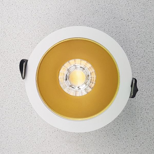 Recessed Spotlight Siena Gu10 White Gold Lichtakzente At - Ceiling Downlights White
