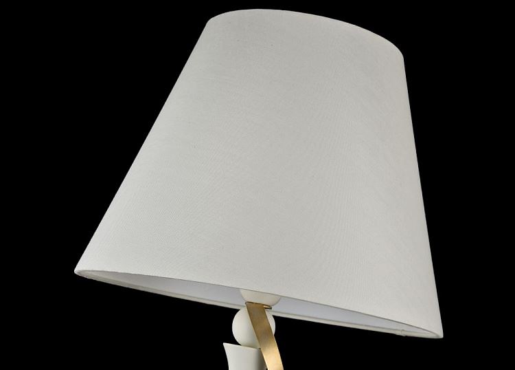 Maytoni Floor Lamp Intreccio White Gold, Antique Floor Lamp Shades