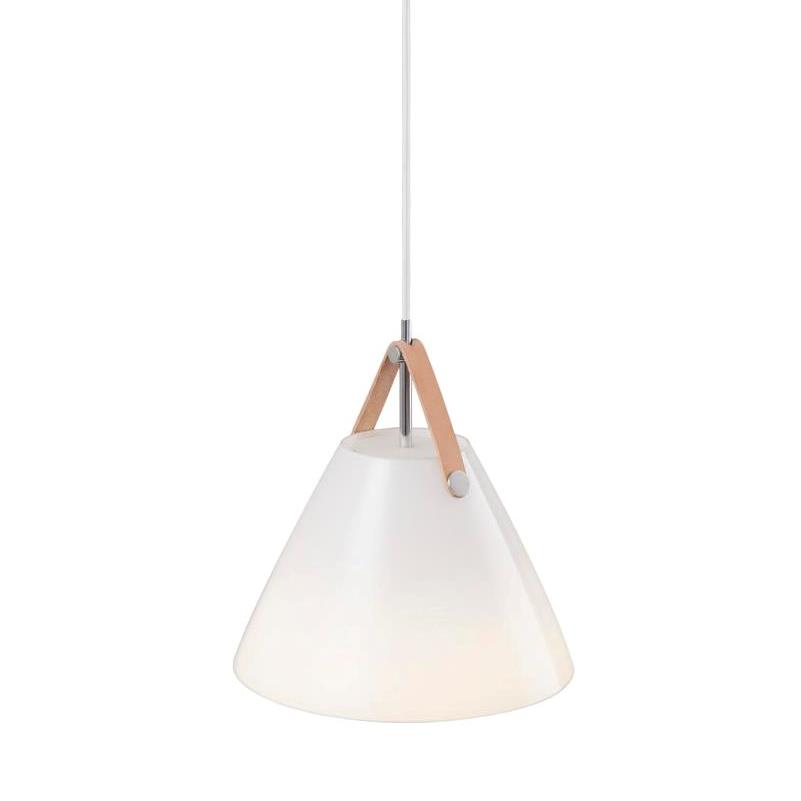 Nordlux Strap 27 glass pendant lamp white