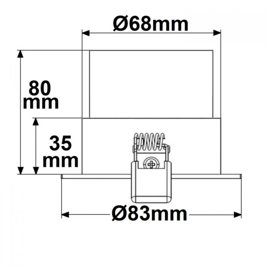 Sketch, Height incl. GU10 LED bulb: 80mm