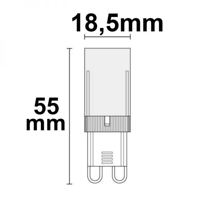 G9 LED bulb 5W warm white 520lm, dimmable