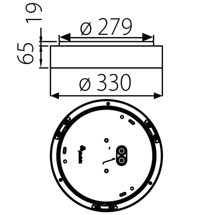 Sketch ohelia surface mounted luminaire: 33cm