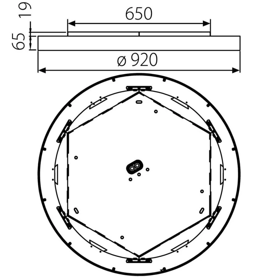 Sketch ohelia surface mounted luminaire: 92cm