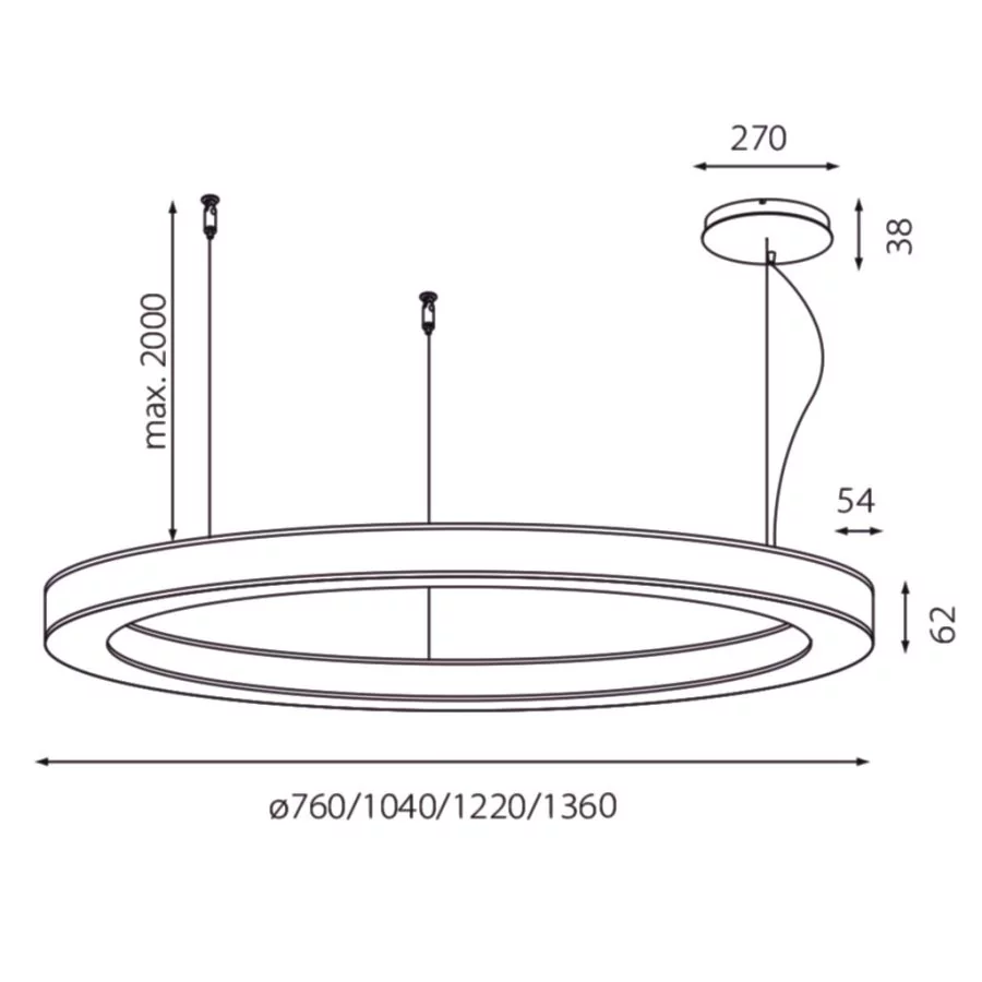 Sketch of Halo with decentralised ceiling canopy