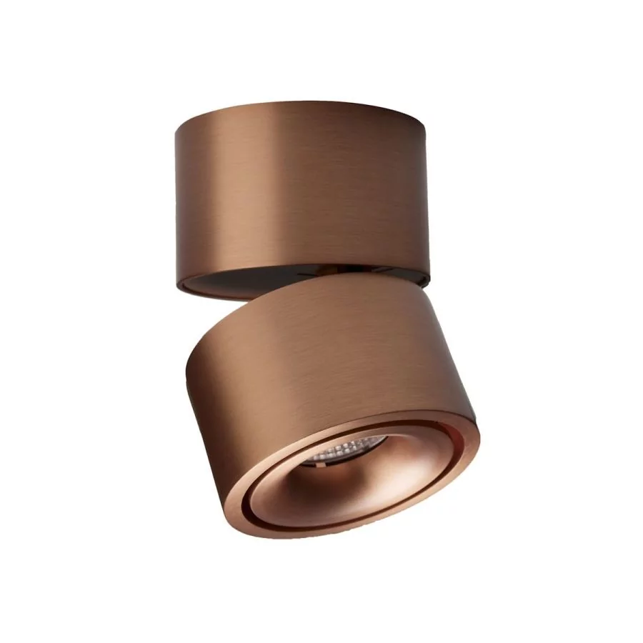 Roségold LED Deckenstrahler Noxx mit schwenkbarem Kopf und warmem Licht