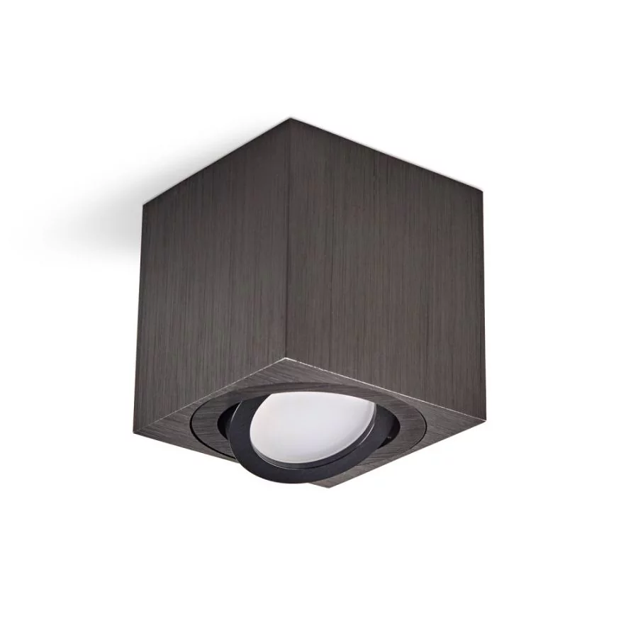 Square cube ceiling lamp OH37 tiltable black