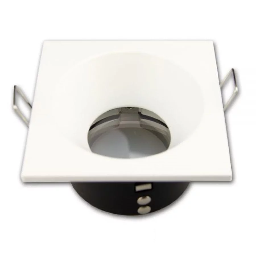 Recessed spotlight outdoor IP54 white square